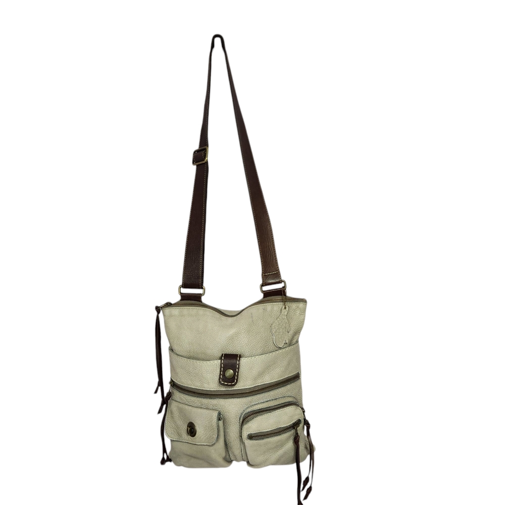 Stylish Roots Crossbody Bag with Brown Strap